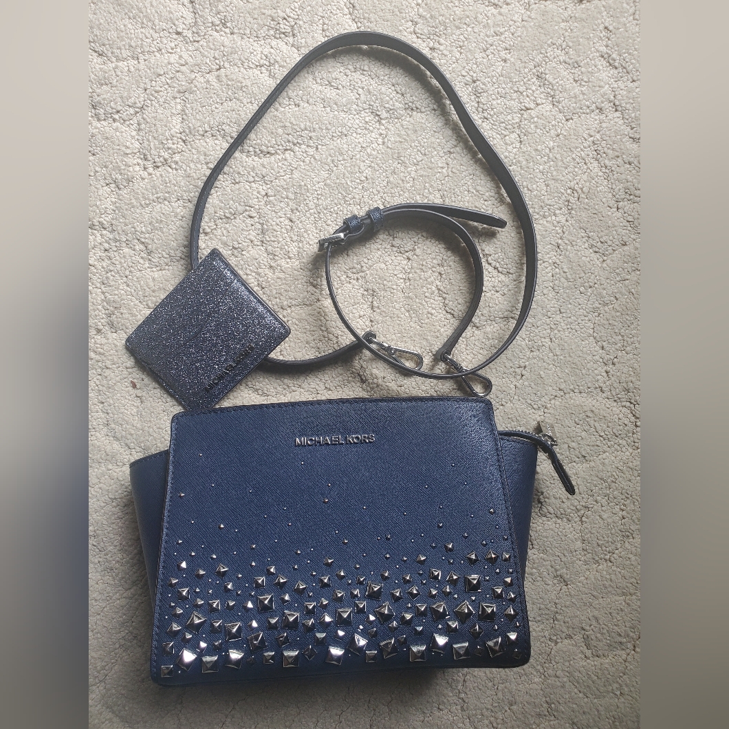 Michael Kors Selma Saffiano Leather Stud Purse